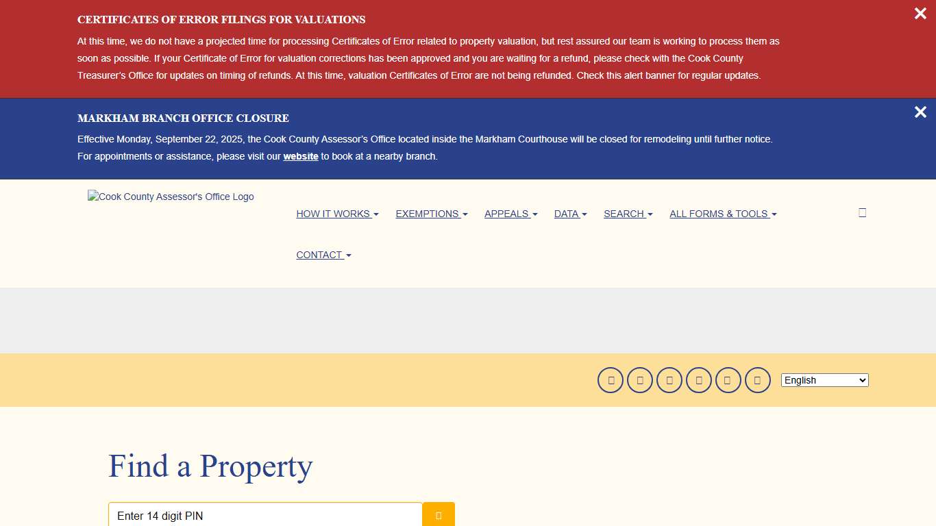 Search by Address Cook County Assessor's Office