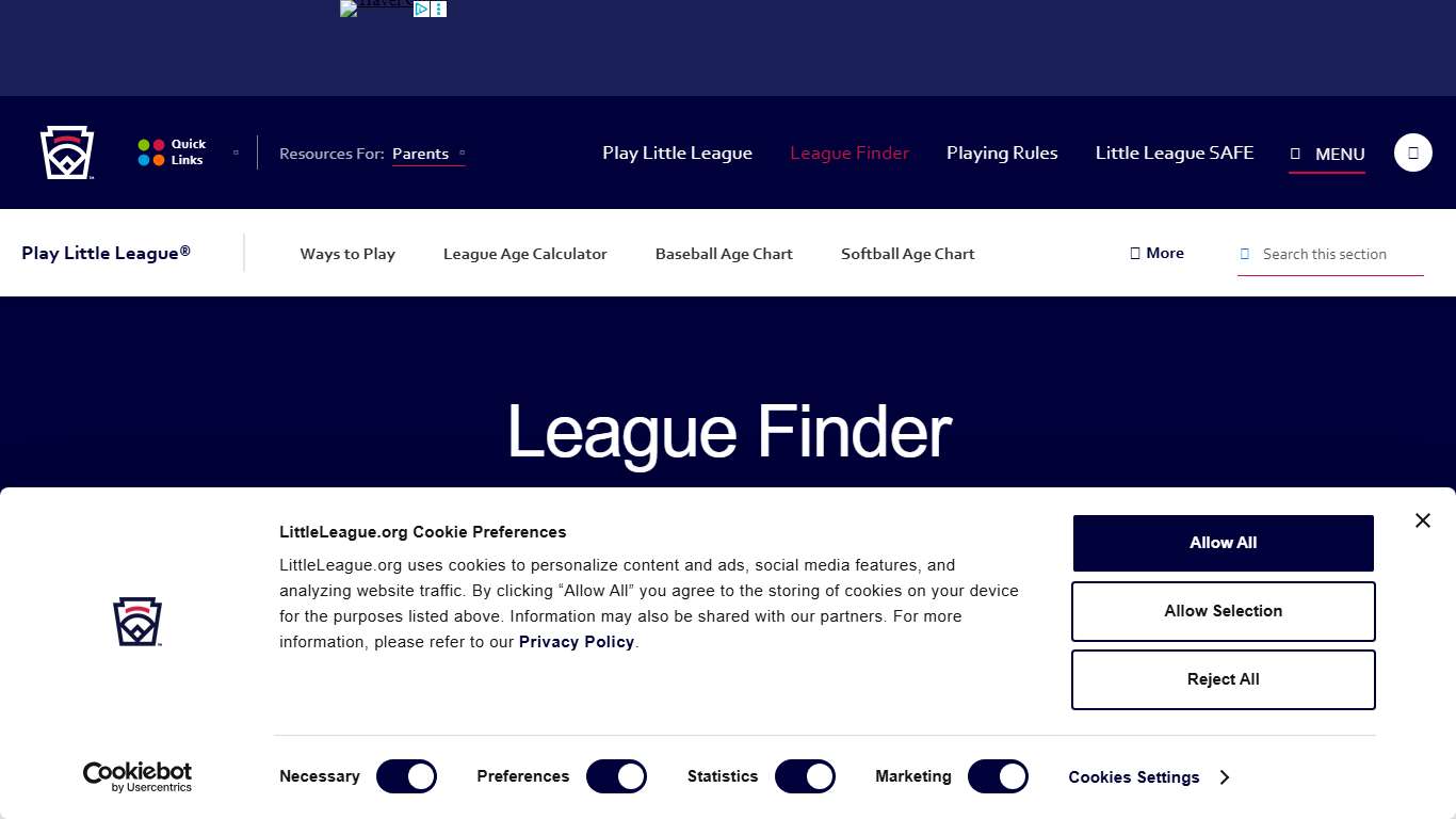 League Finder - Little League