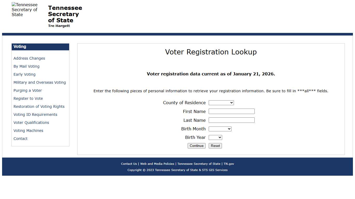Voter Registration Lookup